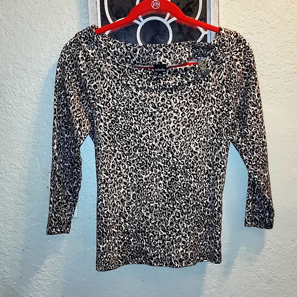 Raffaella 3/4 sleeved top Animal Print SizeM